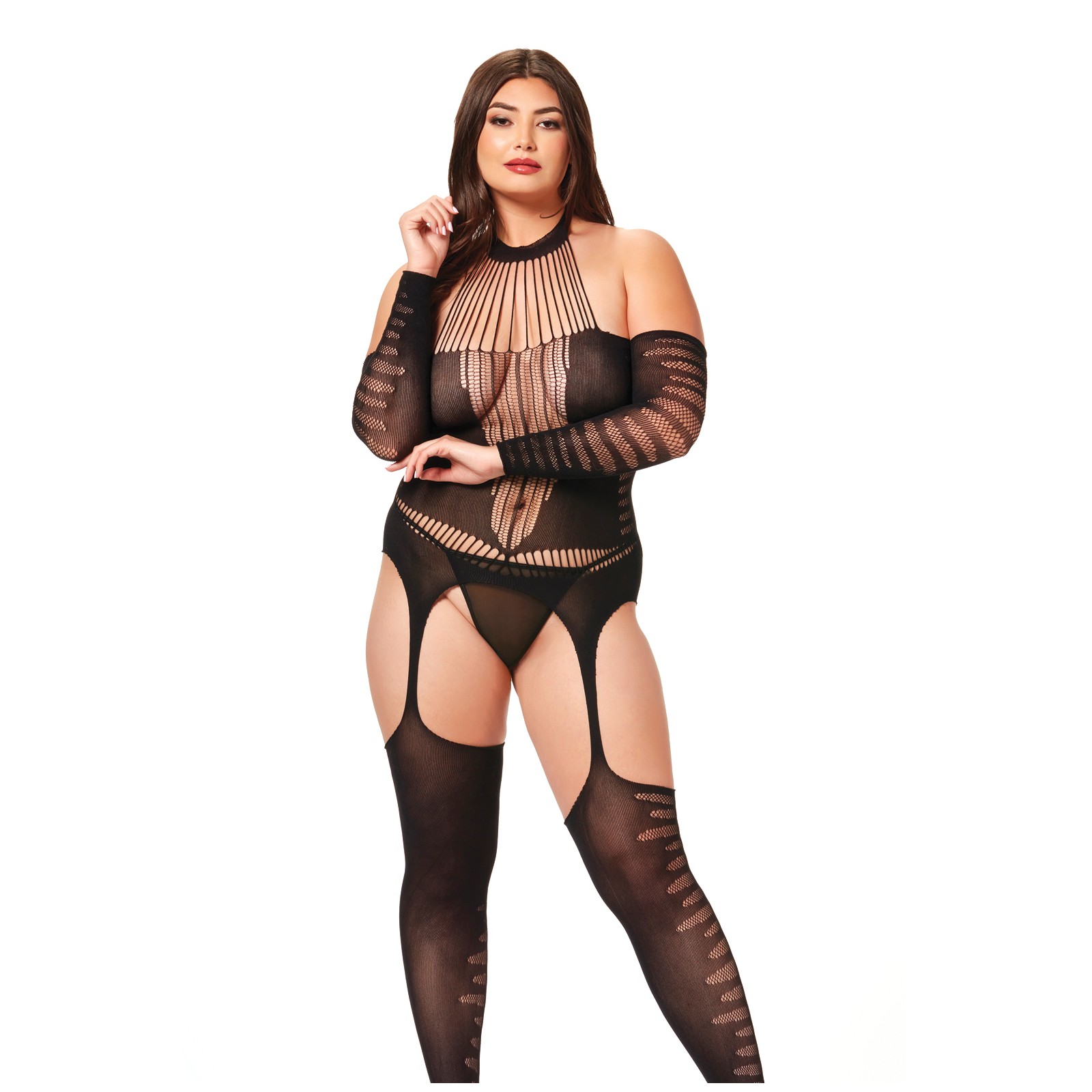 Jumpsuit de Medias con Halter Negro QN Jumpsuit de Medias con Halter Negro QN